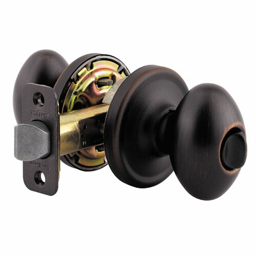 クイックセット(Kwikset)社 ローレルアンティーク ブロンズ色 ドアノブ トイレ錠 空錠 ドア厚30mm対応選択可能