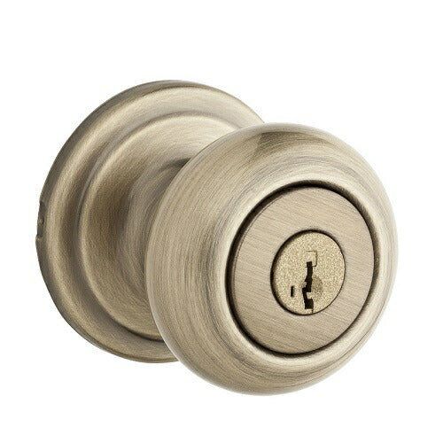 クイックセット(Kwikset)社ハンコック アンティークブラス色 ドアノブ:空錠、トイレ錠、シリンダー錠 ドア厚30mm対応選択可