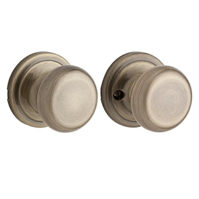 クイックセット(Kwikset)社ハンコック アンティークブラス色 ドアノブ:空錠、トイレ錠、シリンダー錠 ドア厚30mm対応選択可