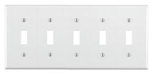 5連スイッチプレート スチール