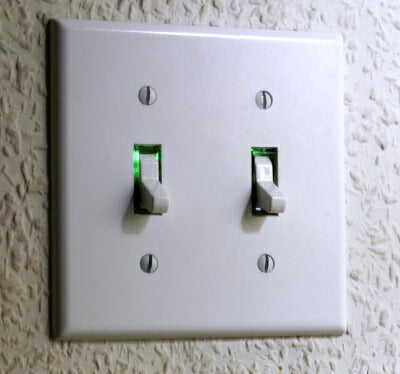 3路スイッチ・ライト付(蛍スイッチ緑色) アメリカンスイッチ PSEマーク取得品