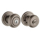 クイックセット（Kwikset)社 ハンコックアンティークニッケル色　ドアノブ　トイレ錠　空錠　シリンダー錠 ドア厚30ｍｍ対応選択可能