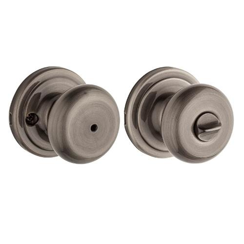 クイックセット（Kwikset)社 ハンコックアンティークニッケル色　ドアノブ　トイレ錠　空錠　シリンダー錠 ドア厚30ｍｍ対応選択可能