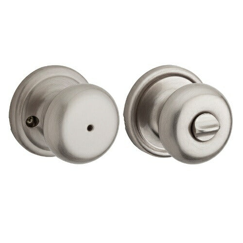 クイックセット（Kwikset)社 ハンコックアンティーク サテンニッケル色　ドアノブ　トイレ錠　空錠　シリンダー錠 ドア厚30ｍｍ対応選択可能