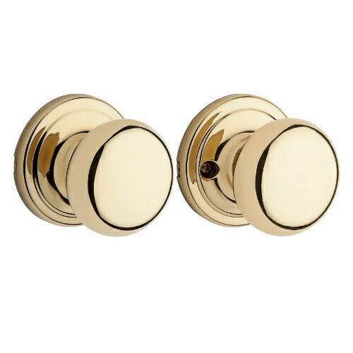 クイックセット（Kwikset)社 ハンコックポリッシュブラス色　ドアノブ　トイレ錠　空錠　シリンダー錠 ドア厚30ｍｍ対応選択可能