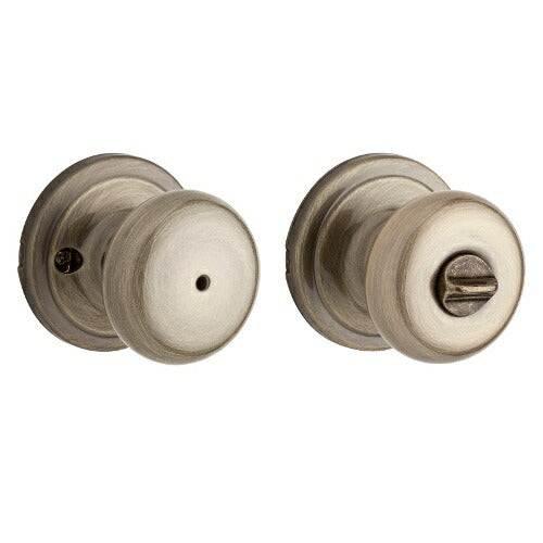 クイックセット（Kwikset)社ハンコック アンティークブラス色 ドアノブ:空錠、トイレ錠、シリンダー錠 ドア厚30ｍｍ対応選択可