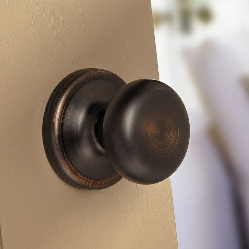 クイックセットKwikset)社 ハンコックブロンズ色　ドアノブ　空錠　トイレ錠　シリンダー錠 ドア厚30ｍｍ対応選択可能