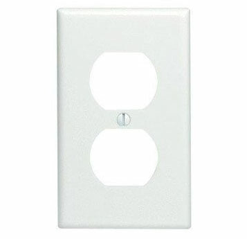 2口コンセントプレート スチール