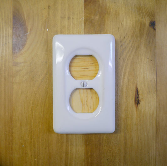 【2口アメリカンコンセントプレート】アメリカンスイッチ用 陶器プレート かわいいスイッチ アメリカ製 スイッチ ナチュラルインテリア カフェ風インテリア カントリーアメリカンスイッチ