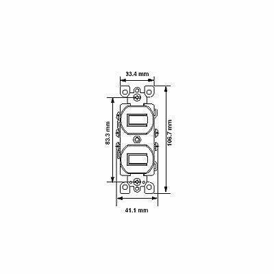 片切＆３路スイッチ ホワイト アメリカンスイッチ PSEマーク取得品