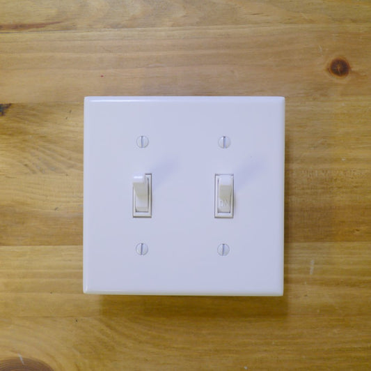 2連スイッチプレート プラスチック