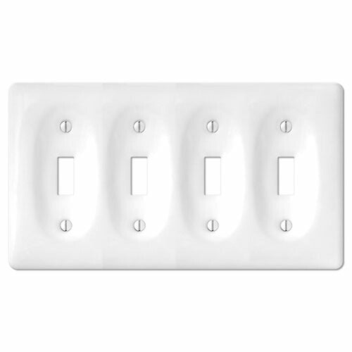 【4連スイッチプレート セラミック】アメリカンスイッチ用 陶器プレート かわいいスイッチ アメリカ製 スイッチ ナチュラルインテリア カフェ風インテリア カントリーアメリカンスイッチ